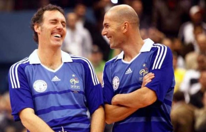 Zidane avec Laurent Blanc
