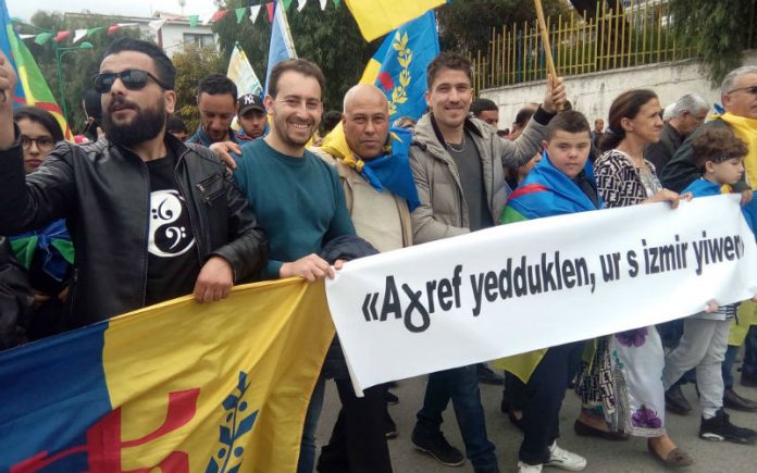 Le carré de l'URK lors de la marche d'hier 20 avril 2019 à Tizi Ouzou