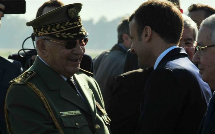 Le président Macron et Gaid Salah