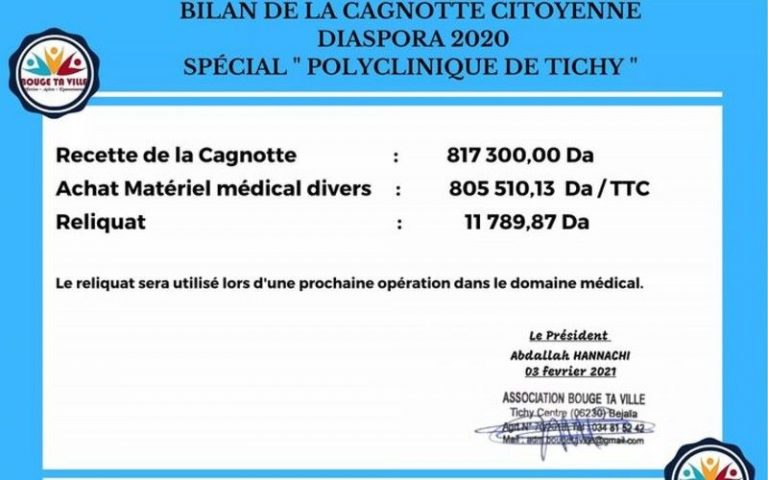 Cagnotte citoyenne diaspora 2020