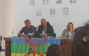 Karim Smaili à gauche avec Muh-Said Belkacemi invité pour une conférence à Tichy, le 10 avril 2021