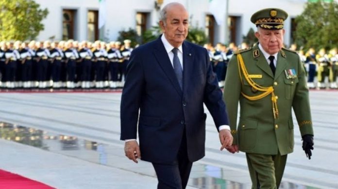 Le président algérien Tebboune avec le chef d'état major de l'armée Chengriha
