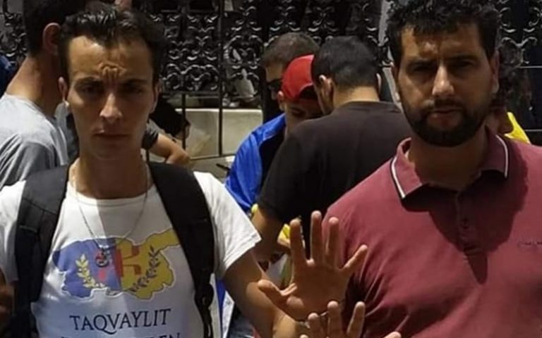 Mohand-Said Attaf ici en compagnie de Lounes Hamzi avant leur emprisonnnement