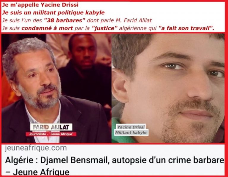 Yacine drissi répond à Farid Alilat