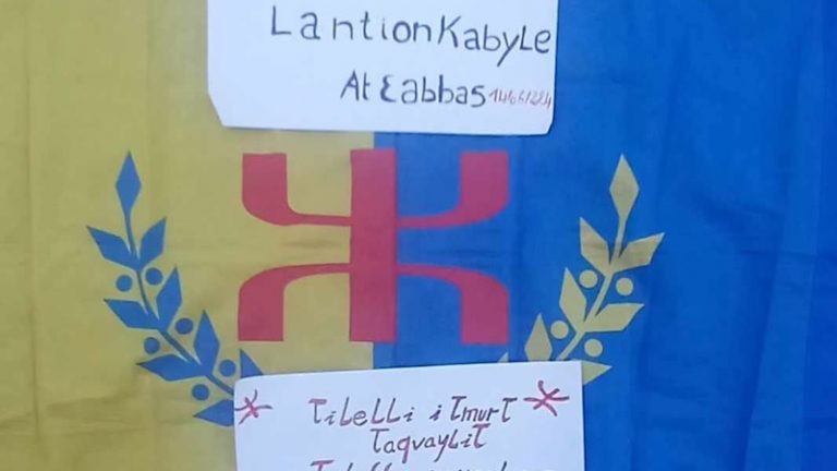 Le drapeau kabyle brandi à