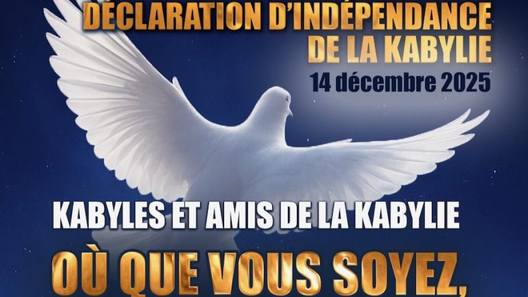 Le MAK proclame solennellement l’indépendance de la Kabylie